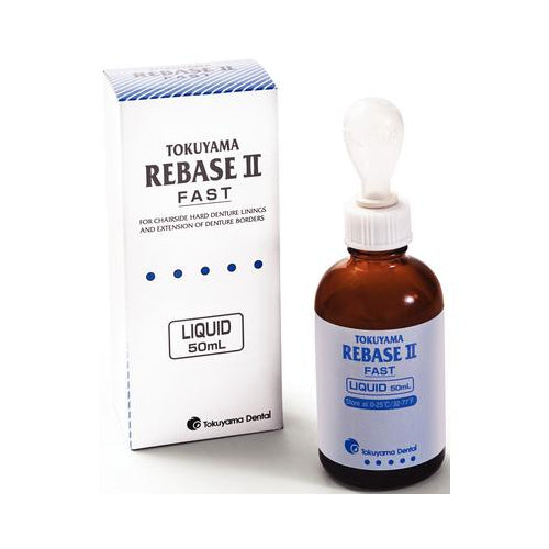 Tokuyama 20562 Rebase II Hard Denture Reliner Material Liquid 50 mL Bottle Tokuyama 20562 Rebase II Hard Denture Reliner Material Liquid 50 mL Bottle